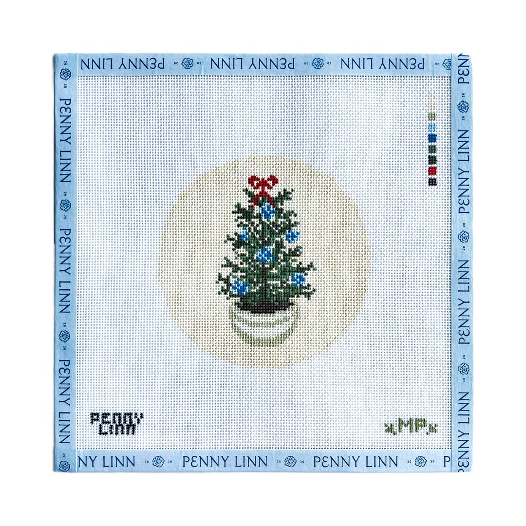 Vintage Blue Christmas Tree