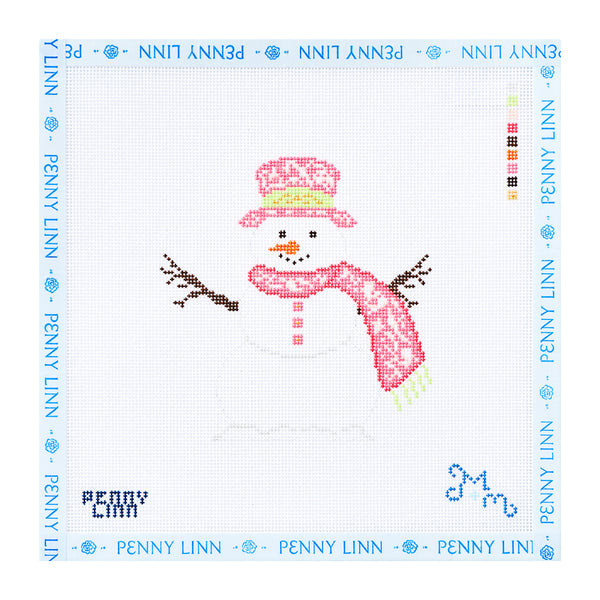 Pink-mas Chinoiserie Snowman