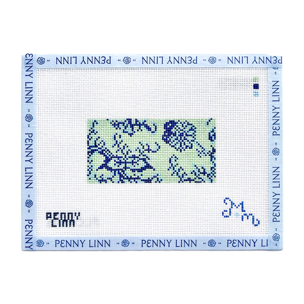 Blue and Green Floral - Rectangle