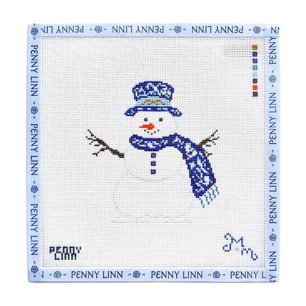 Chinoiserie Snowman - Blue