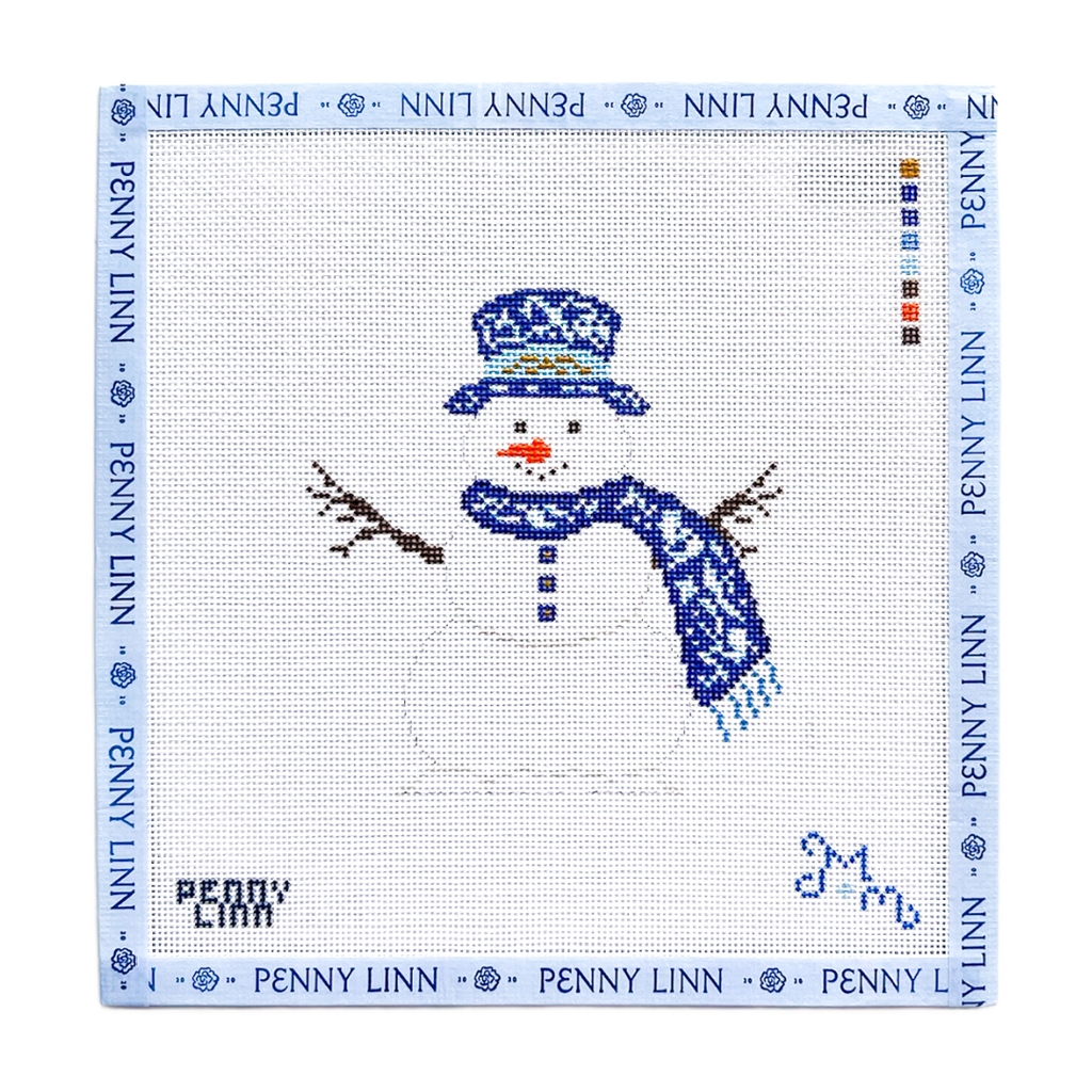 Chinoiserie Snowman - Blue – Penny Linn