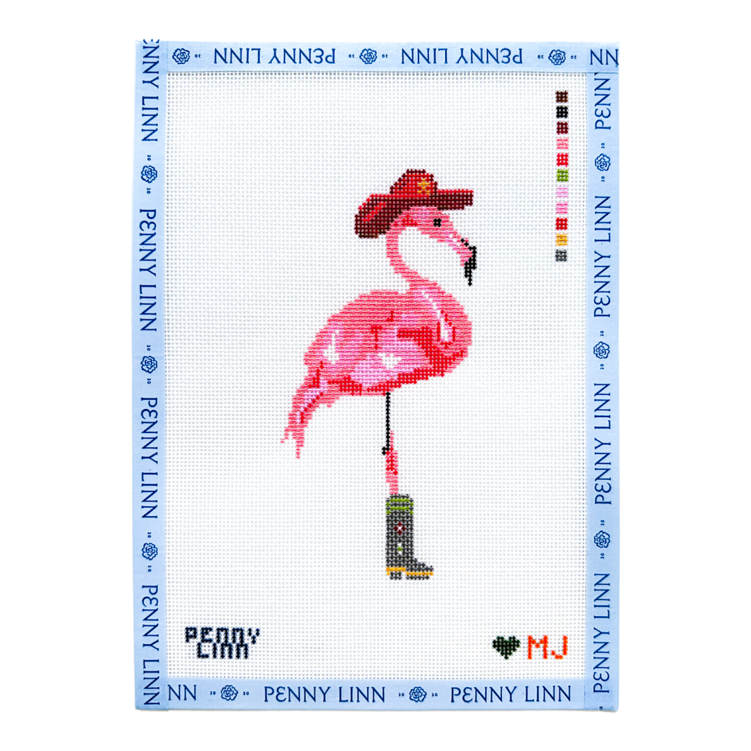 Coastal Cowgirl Christmas Flamingo
