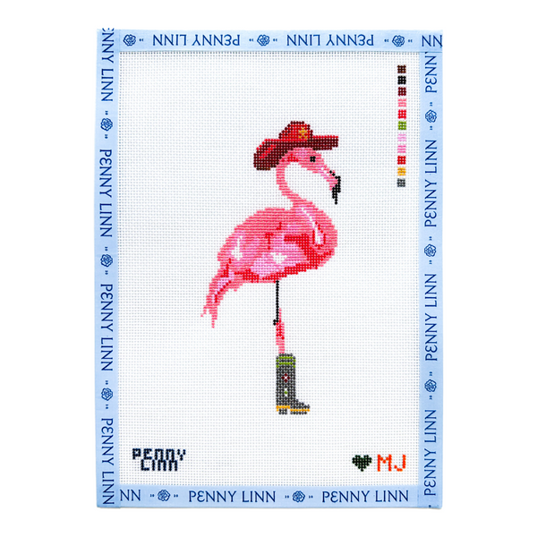 Coastal Cowgirl Christmas Flamingo