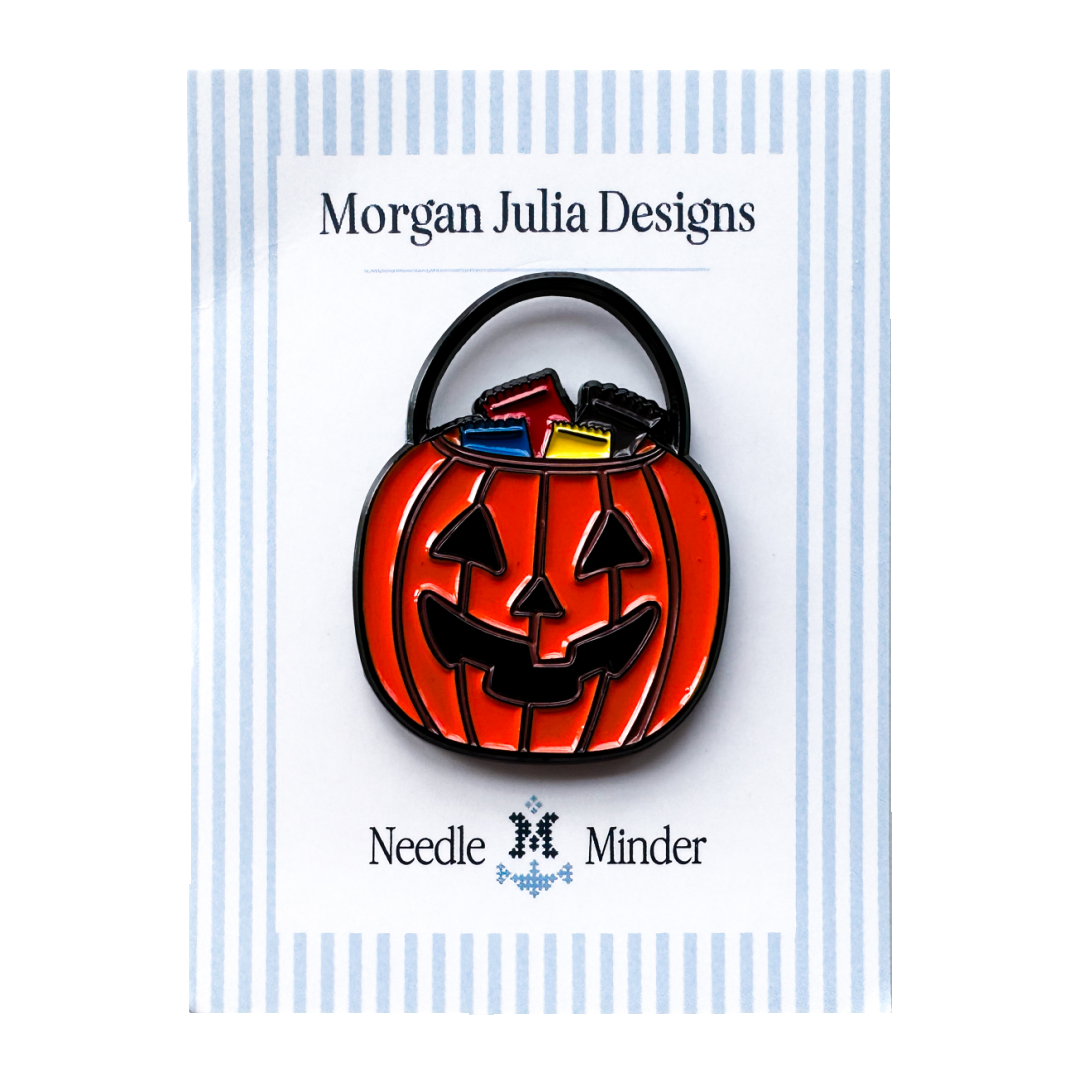 Halloween Pumpkin Basket Needleminder