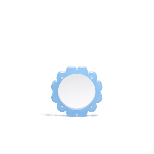 Scallop Acrylic Frame - 4" Circle - Blue