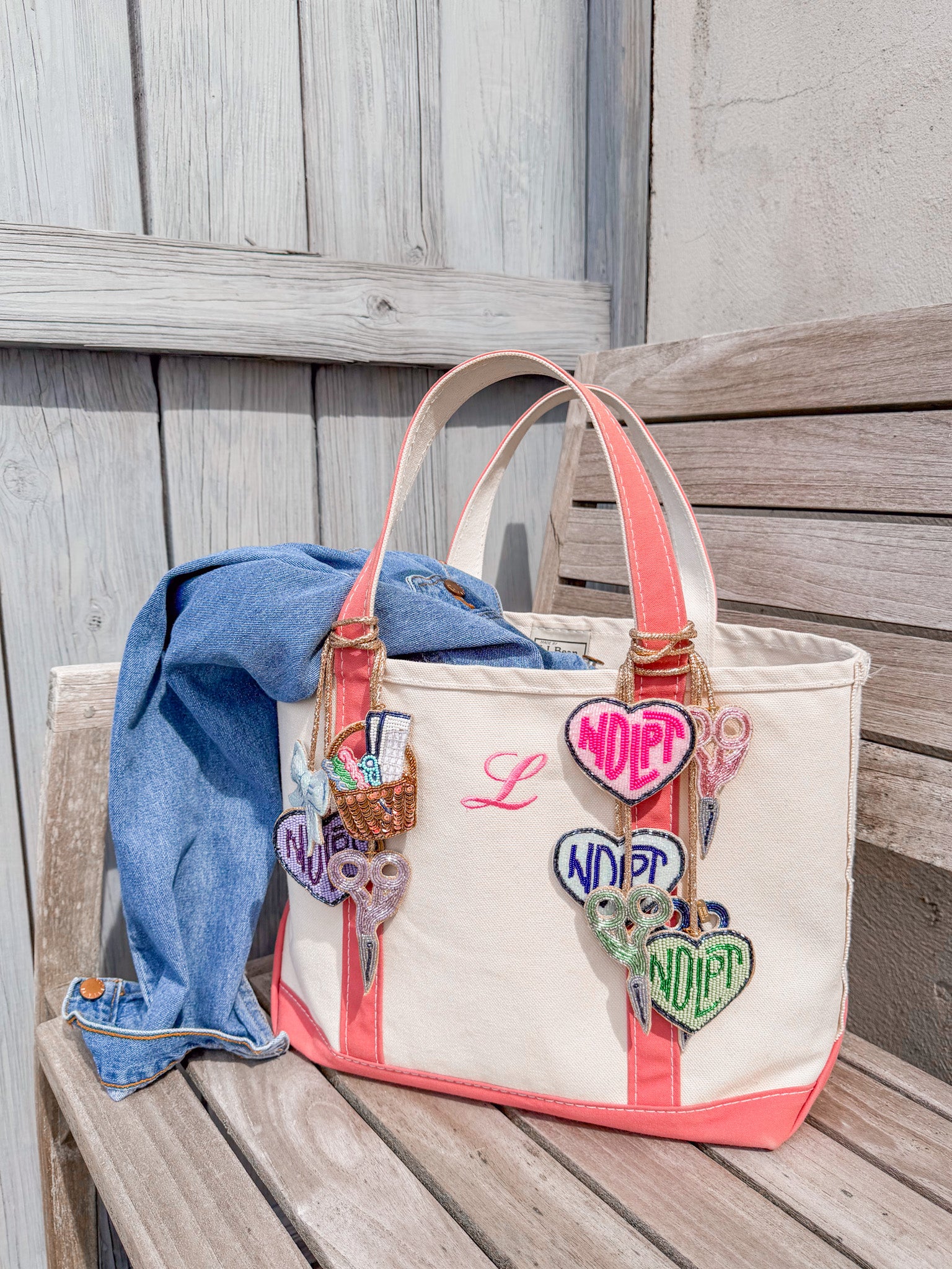 Blue Needlepoint / Scissors Bag Charm – Penny Linn