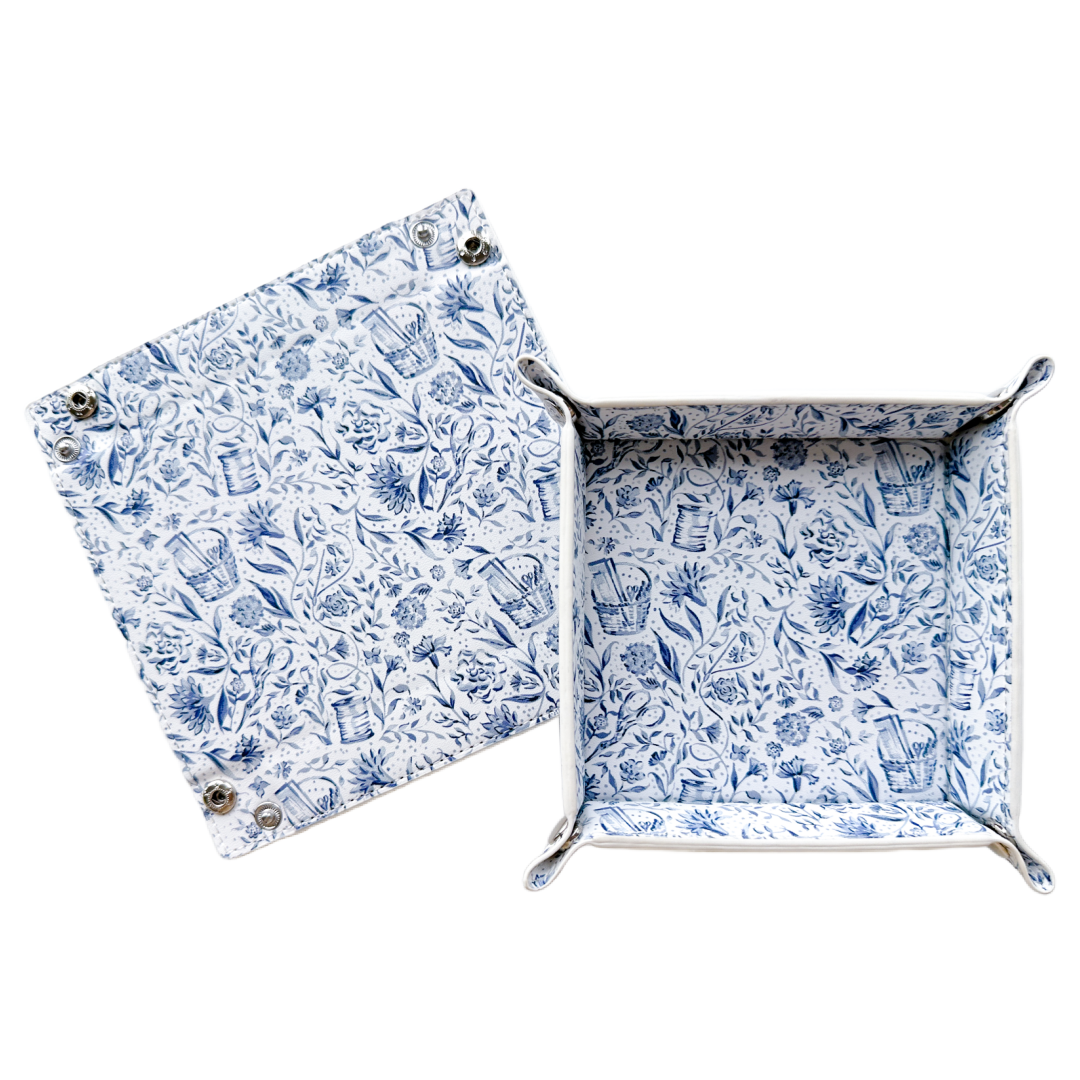 Needlepoint Print Valet Tray