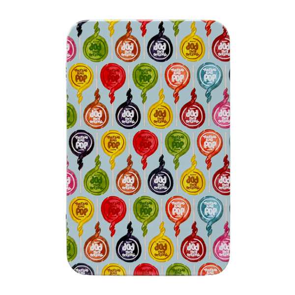 Blue Tootsie Pop Pattern Magnet Tin