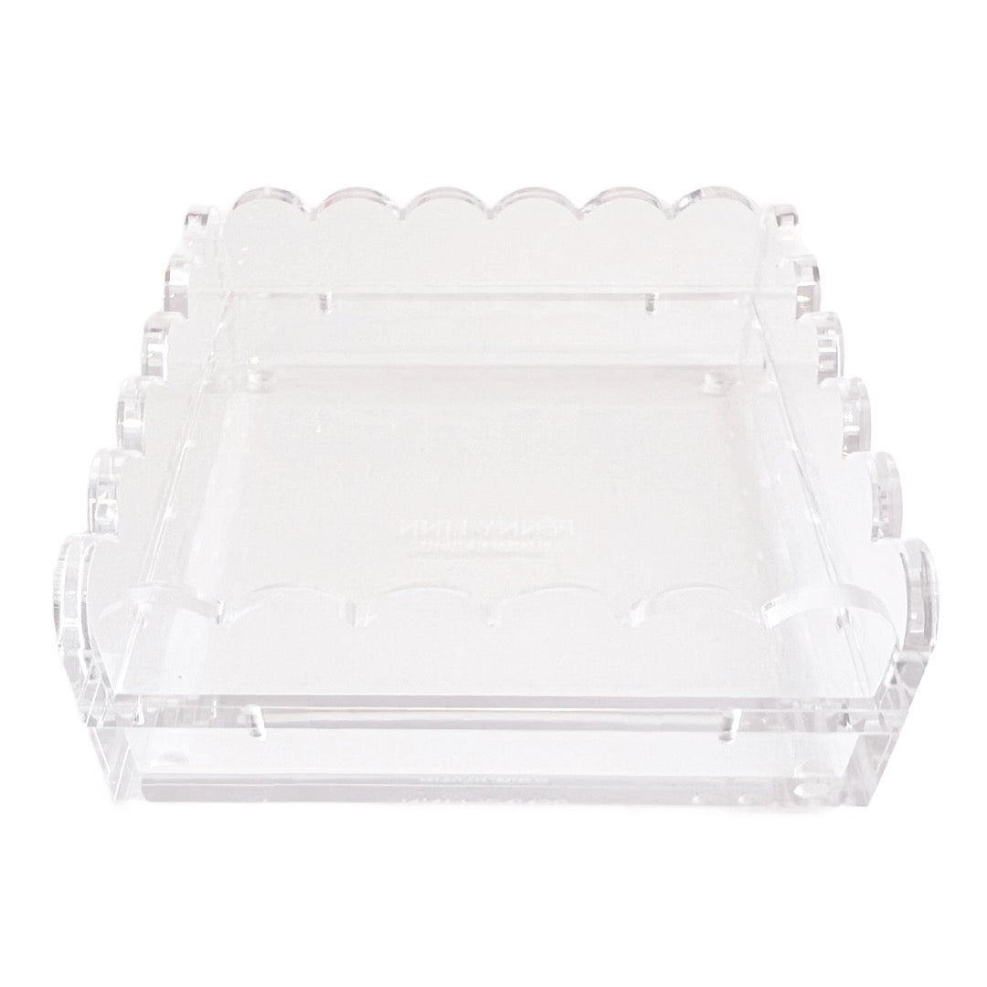 Scallop Acrylic Tray 5" Square