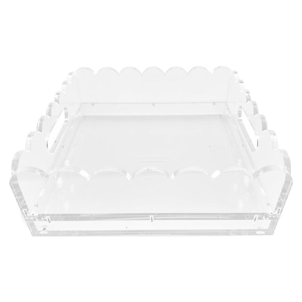 Scallop Acrylic Tray 8" Square