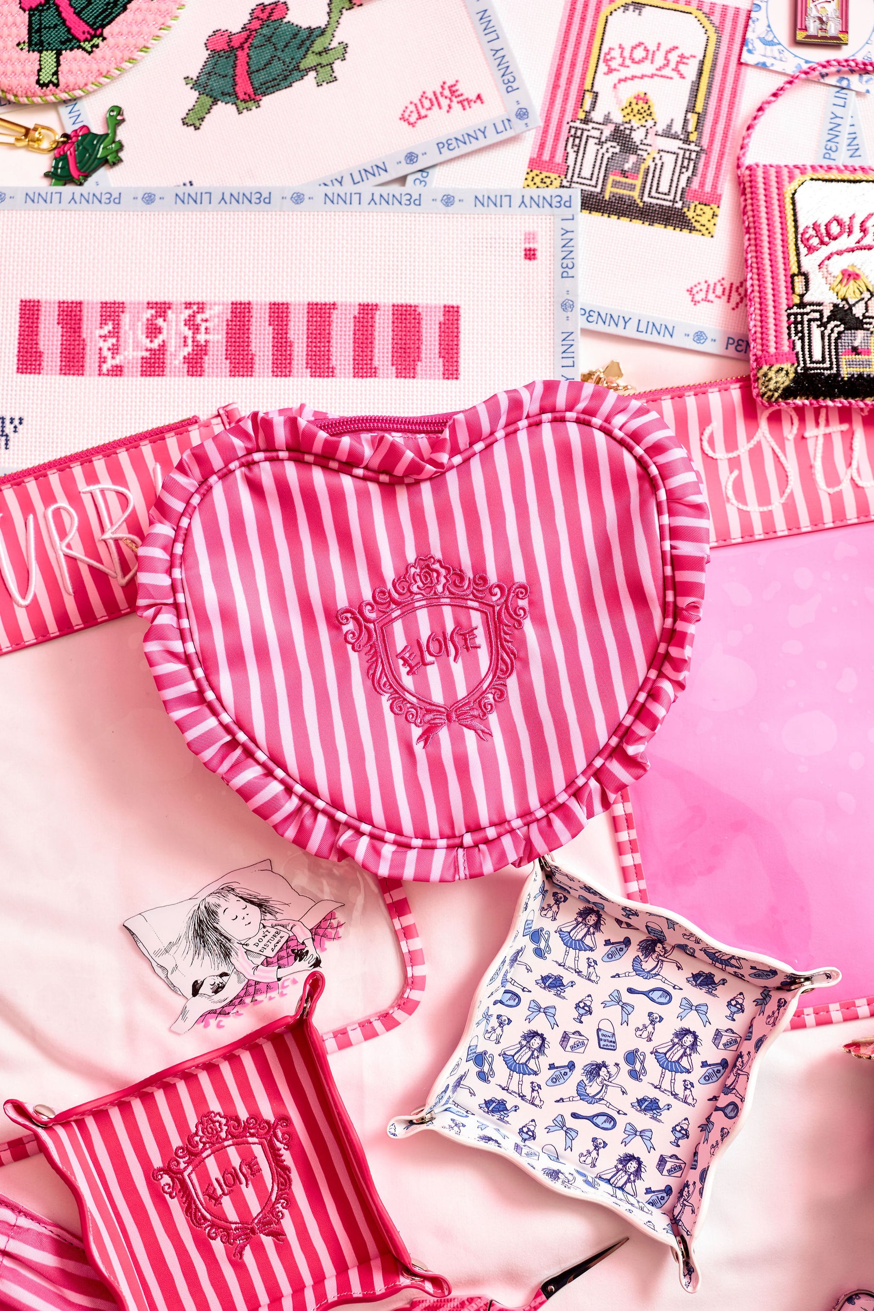Eloise Stripes Heart Ruffle Bag