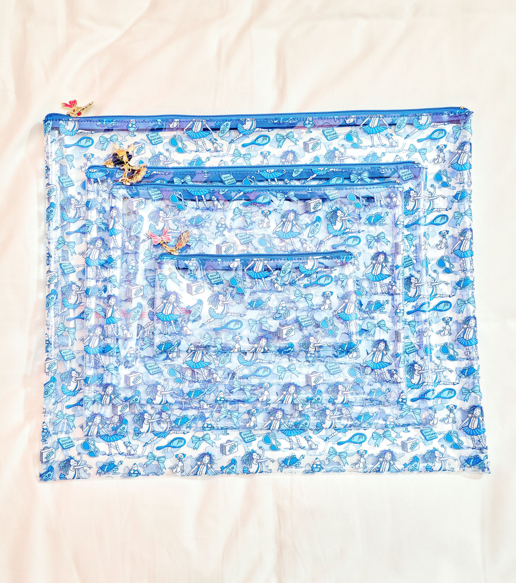 Eloise Toile Clear PVC Project Bag