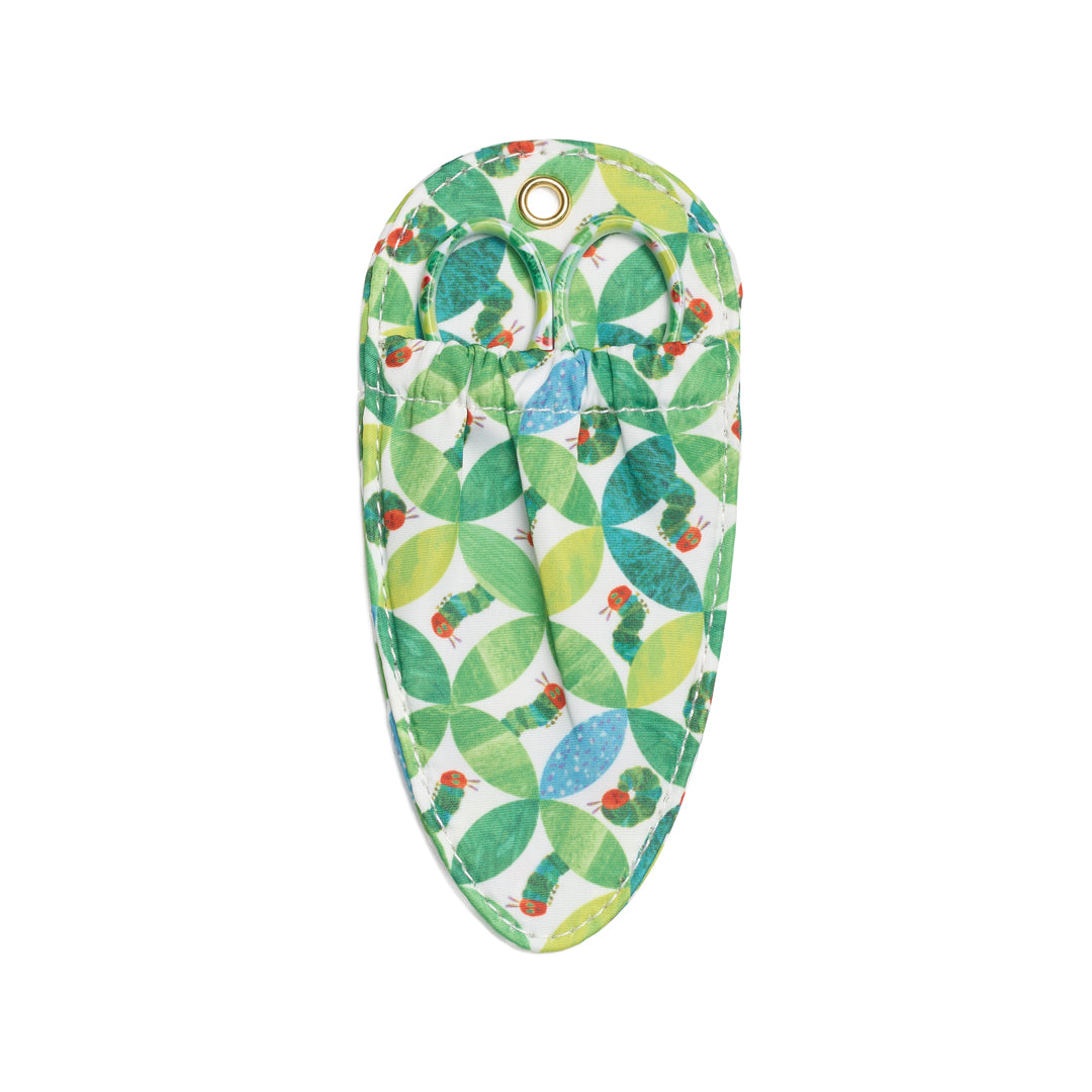 Circle Leaf Caterpillar Fabric Scissor Case