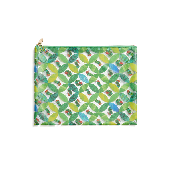 Circle Leaf Caterpillar PVC Project Bag