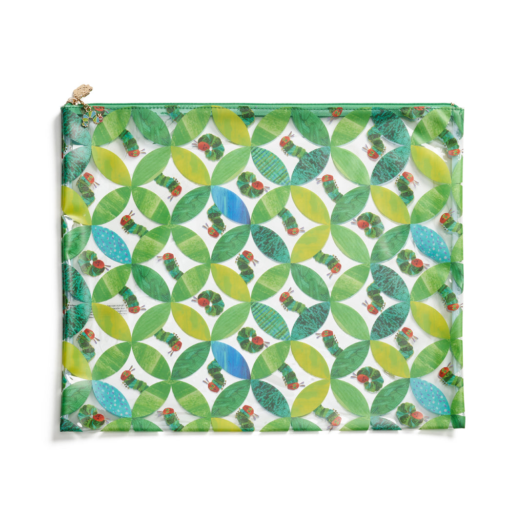 Circle Leaf Caterpillar PVC Project Bag