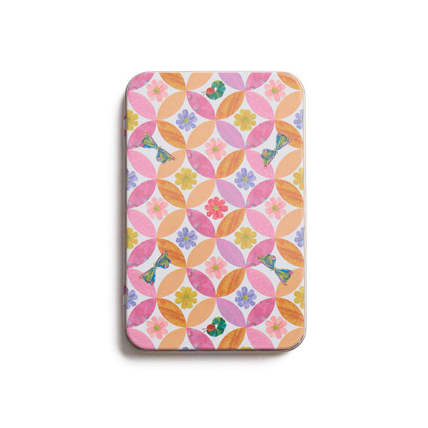 Circle Leaf Flower/Butterfly Magnet Tin