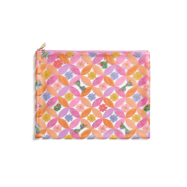 Circle Leaf Flower/Butterfly PVC Project Bag