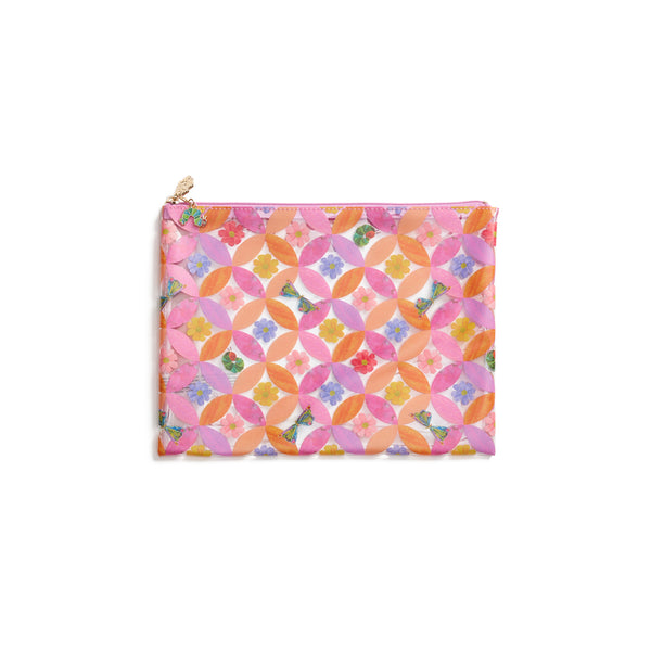 Circle Leaf Flower/Butterfly PVC Project Bag