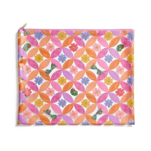 Circle Leaf Flower/Butterfly PVC Project Bag