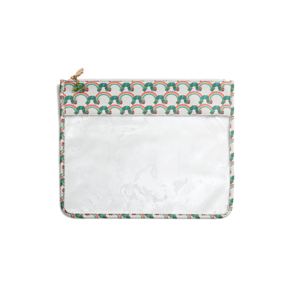 Rainbow Caterpillar Leather Project Bag