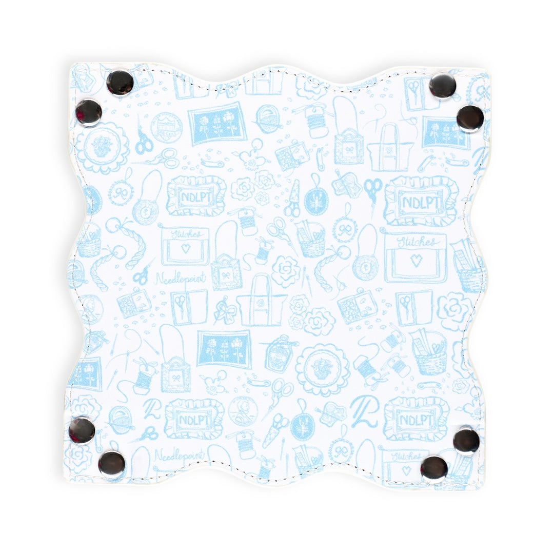 Joy Street Needlepoint Print Valet Tray