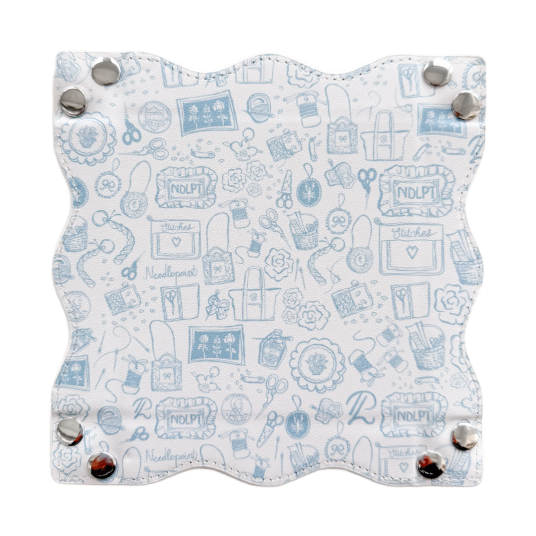 Joy Street Needlepoint Print Valet Tray
