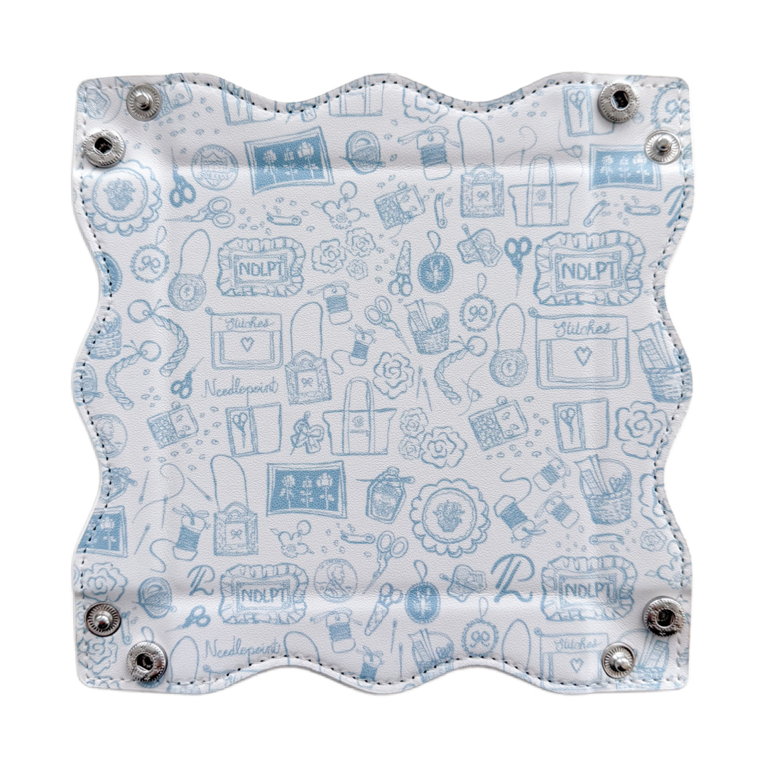 Joy Street Needlepoint Print Valet Tray