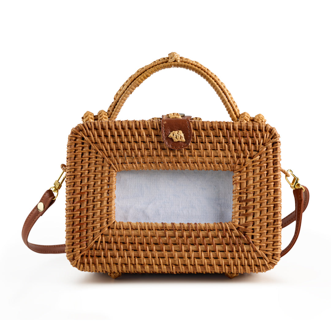 Natural 2x4 Rectangle Wicker Bag