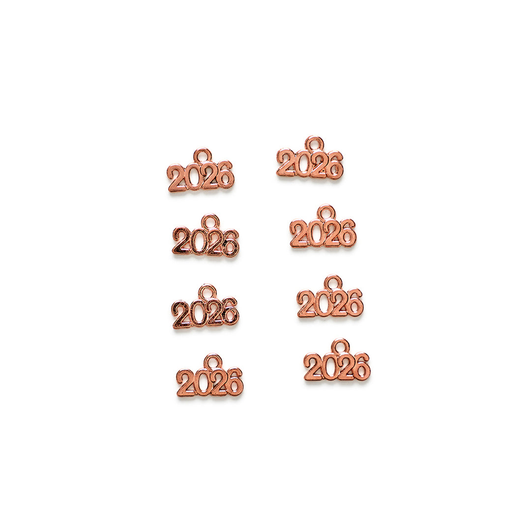 Pack of 10 Year Charms for Finishing - 2026