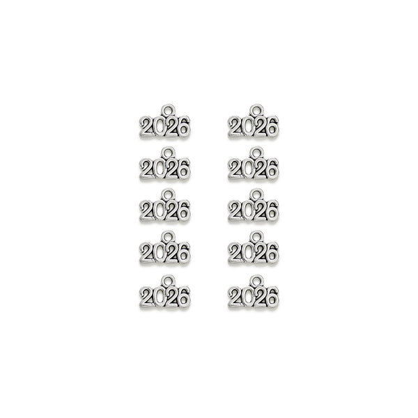 Pack of 10 Year Charms for Finishing - 2026