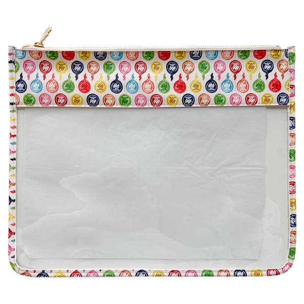 Pink Tootsie Pop Pattern Leather Project Bag