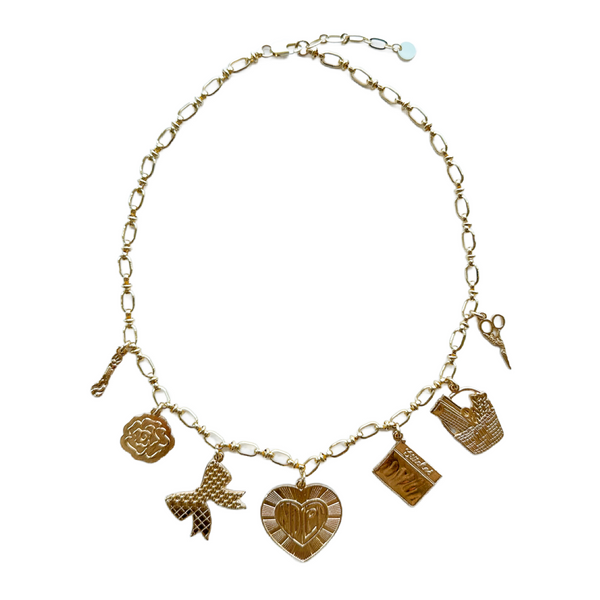 Needlepoint Charm Necklace