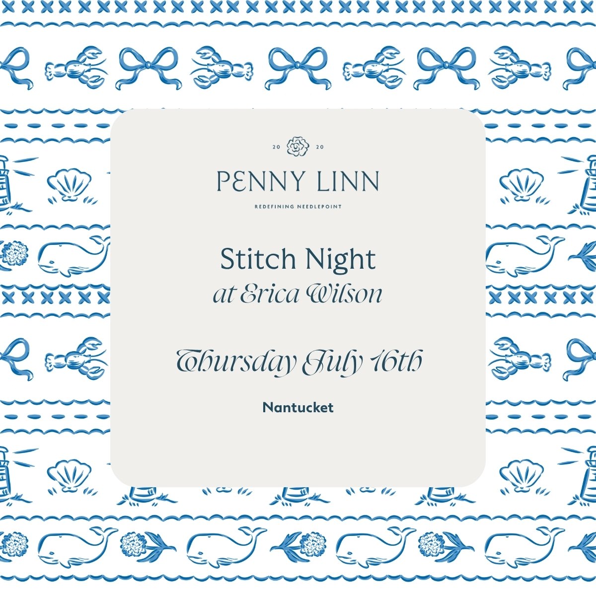 Private Stitch Night at Erica Wilson - July 16, 6-7:30pm