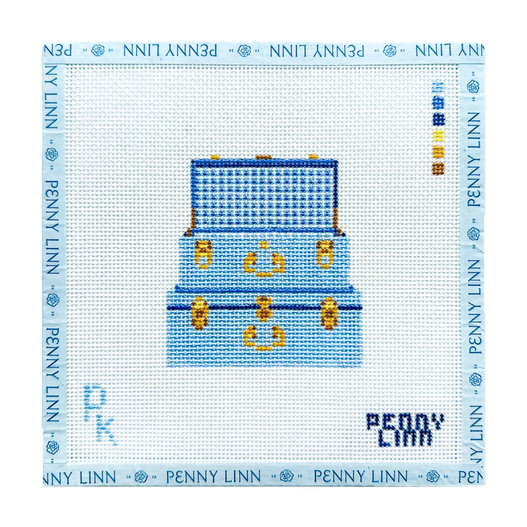 Petite Keep Stacked Trunk in Blue Gingham