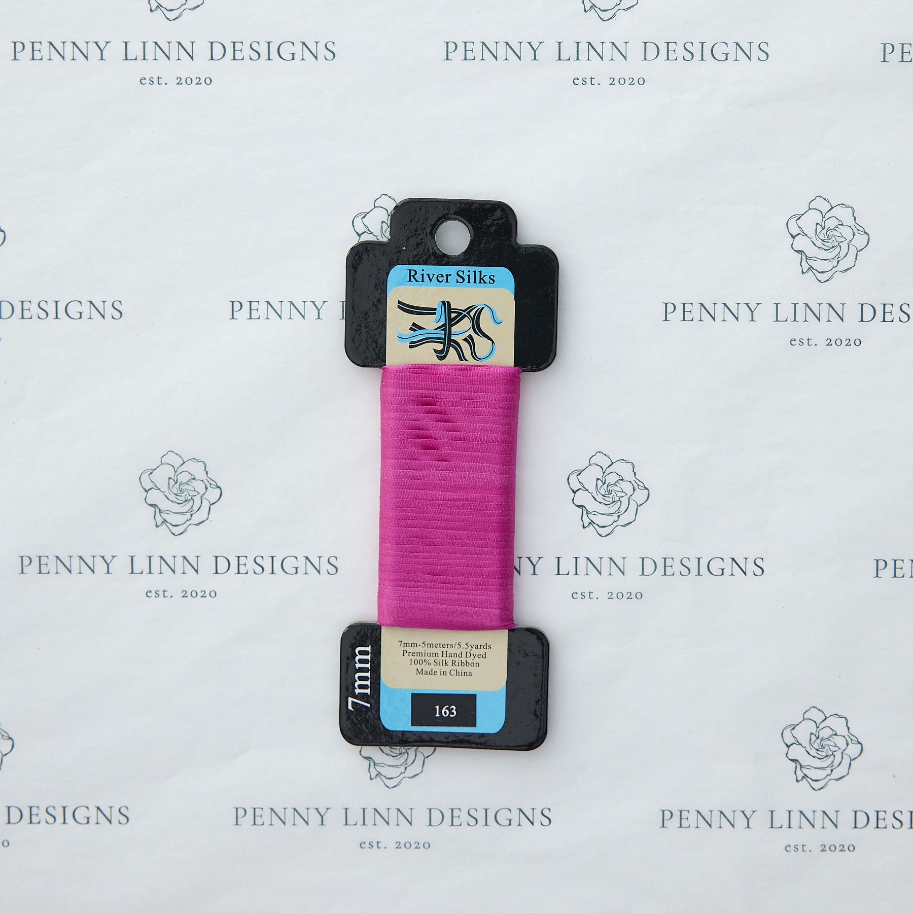 River Silk 163 Fuchsia Red 7mm