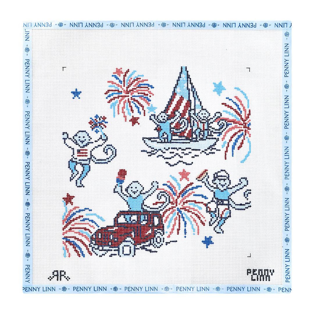 Star Spangled Banner Monkey Print