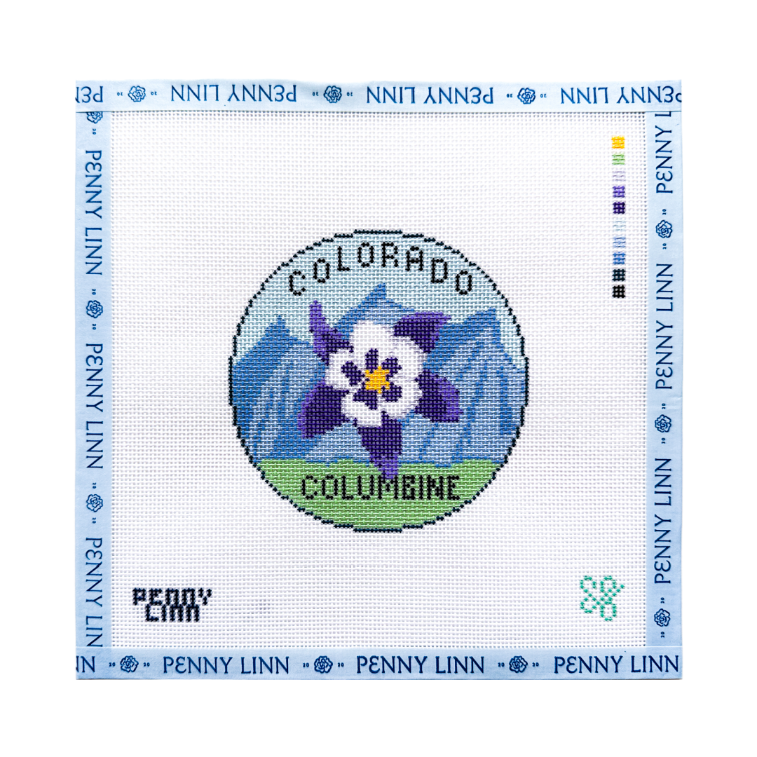 Colorado Columbine Round – Penny Linn