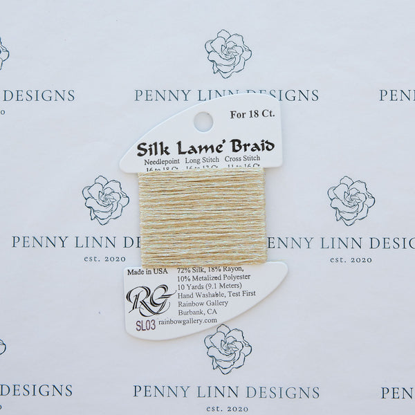 Silk Lamé Braid SL03 Ecru