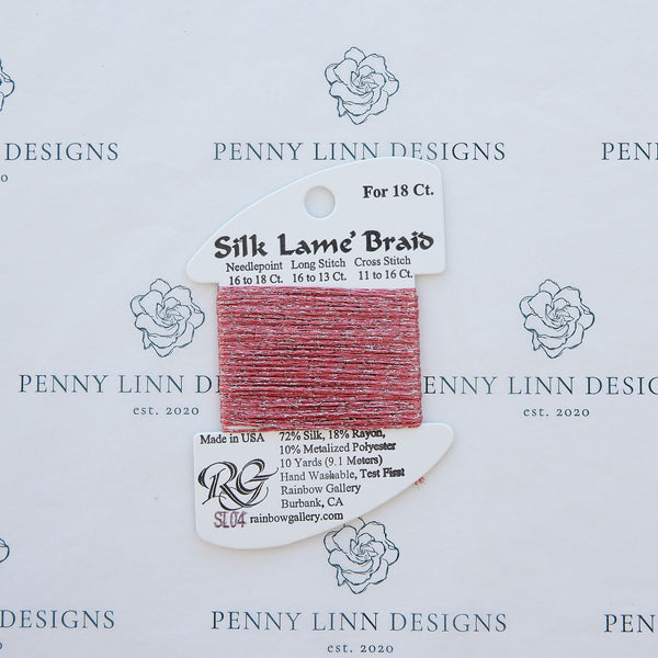 Silk Lamé Braid SL04 Antique Rose