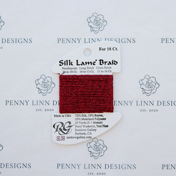 Silk Lamé Braid SL09 Dark Red