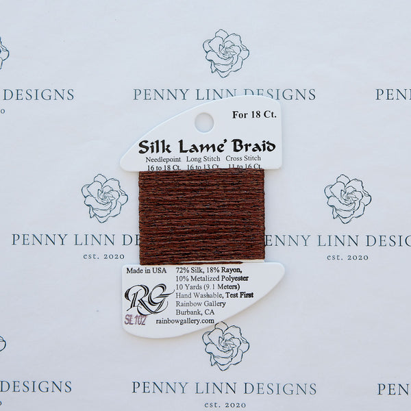 Silk Lamé Braid SL102 Warm Brown