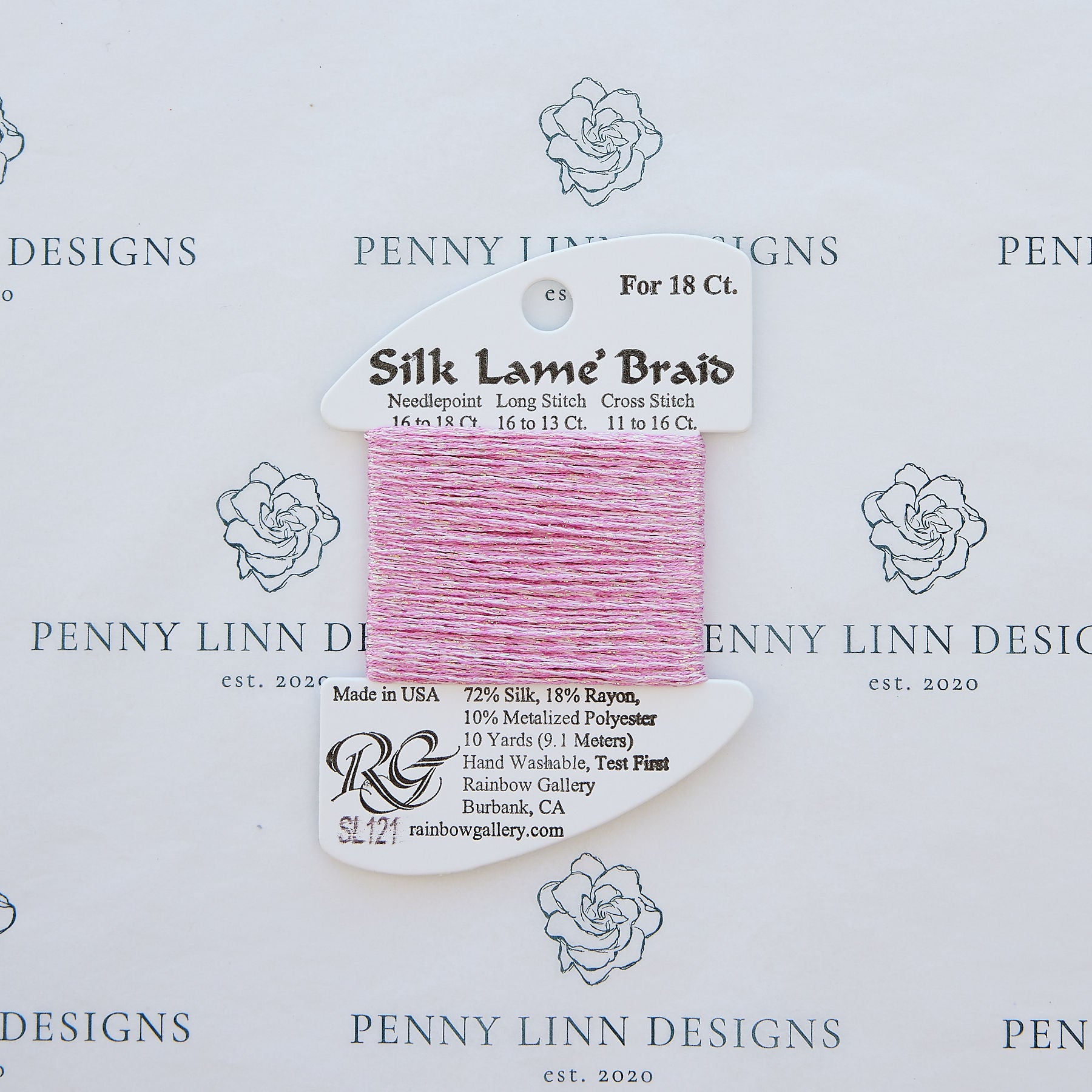 Silk Lamé Braid SL121 Medium Raspberry