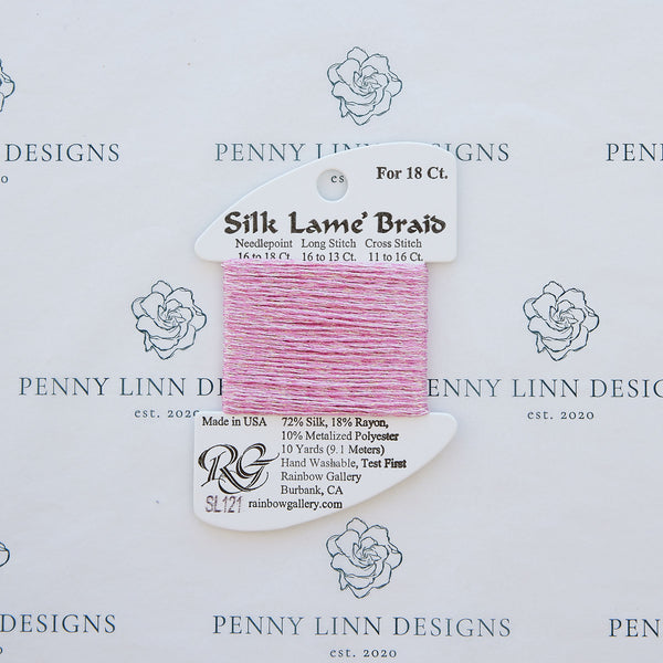 Silk Lamé Braid SL121 Medium Raspberry