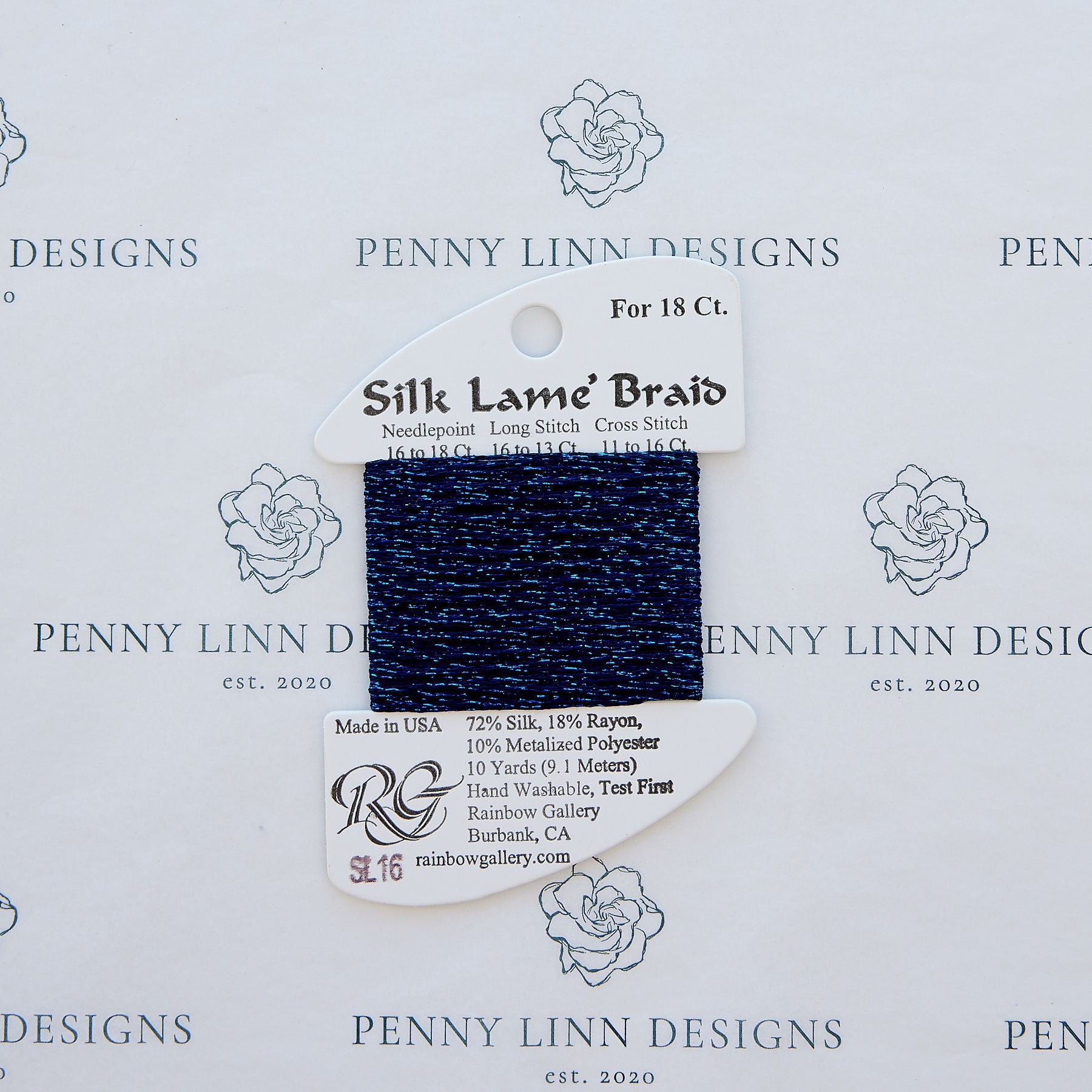 Silk Lamé Braid SL16 Navy
