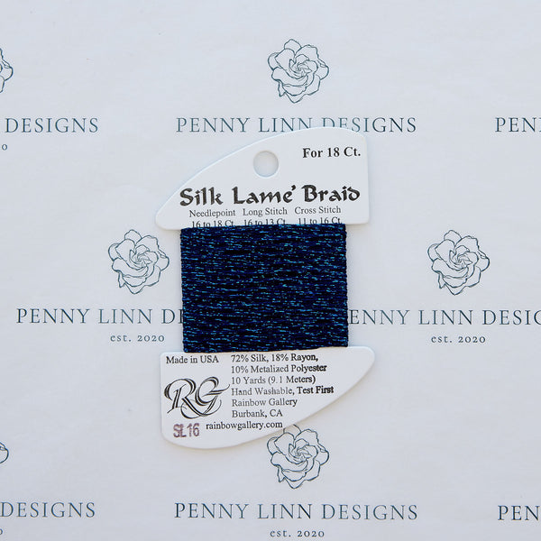 Silk Lamé Braid SL16 Navy