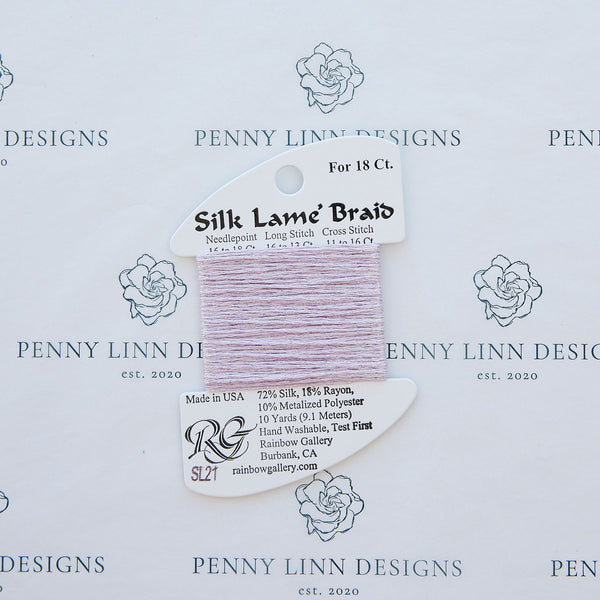 Silk Lamé Braid SL21 Lite Lavender