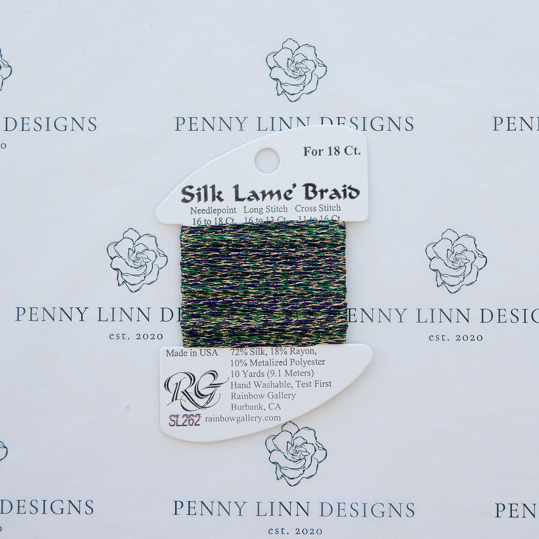 rainbow gallery silk lame braid plus thread needlepoint Penny Linn