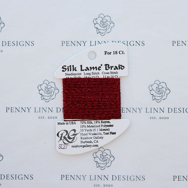 Silk Lamé Braid SL27 Garnet