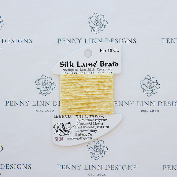 Silk Lamé Braid SL34 Lemon
