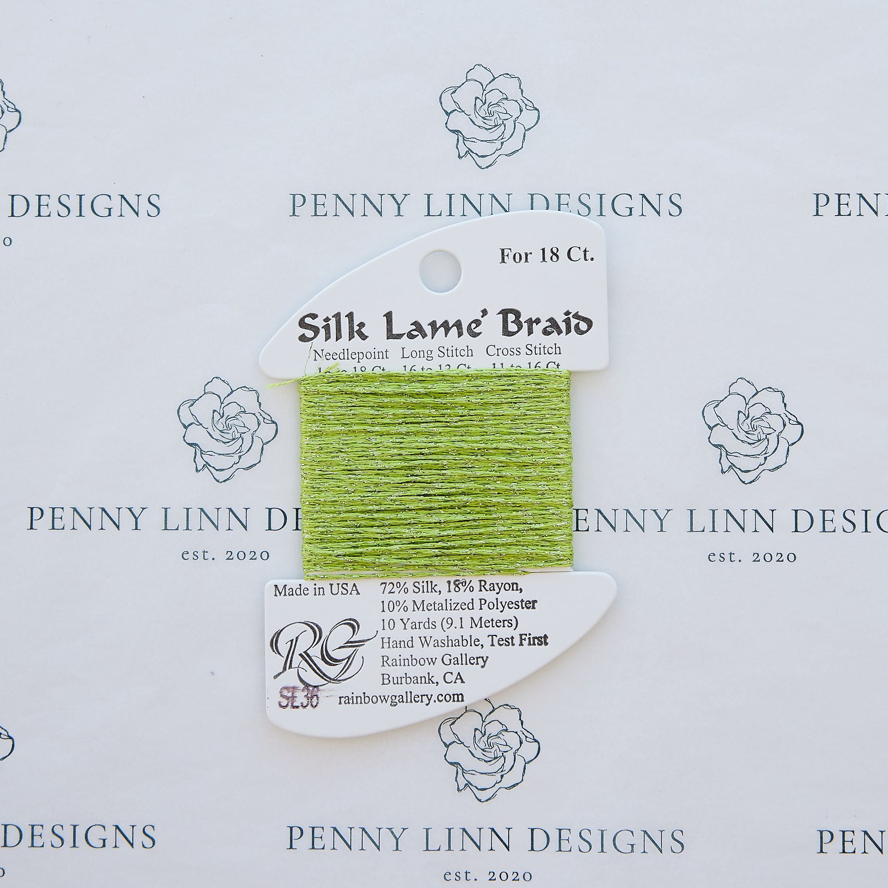 Silk Lamé Braid SL36 Chartreuse